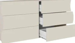 Home affaire Kommode »Onda« Onda, 154 cm breit, Kaschmir, mit 6 Schubladen, Made in Italy
