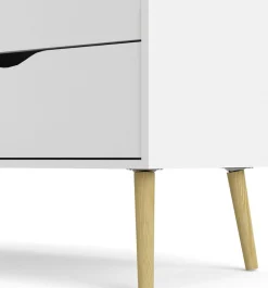 Home affaire Kommode »Oslo, Aufbewahrung, Schubladenschrank, Stauraum« Sideboard mit 4 Schubladen, Vollholzbeine, Breite 99 cm, Höhe 82 cm