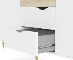 Home affaire Kommode »Oslo, Sideboard, Aufbewahrung, Schubladenschrank, Stauraum« Breite 196 cm, Höhe 82 cm, 3 Türen und 3 Schubladen,