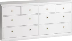 Home affaire Kommode »Paris, Aufbewahrung, Schubladenschrank, Stauraum, mit 8 Schubladen« Landhausstil, Elegant, geräumig, Breite 184 cm, Höhe 87 cm