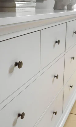 Home affaire Kommode »Paris, Aufbewahrung, Schubladenschrank, Stauraum, mit 8 Schubladen« Landhausstil, Elegant, geräumig, Breite 184 cm, Höhe 87 cm