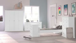 Home affaire Kommode »Paris, Aufbewahrung, Schubladenschrank, Stauraum, mit 8 Schubladen« Landhausstil, Elegant, geräumig, Breite 184 cm, Höhe 87 cm