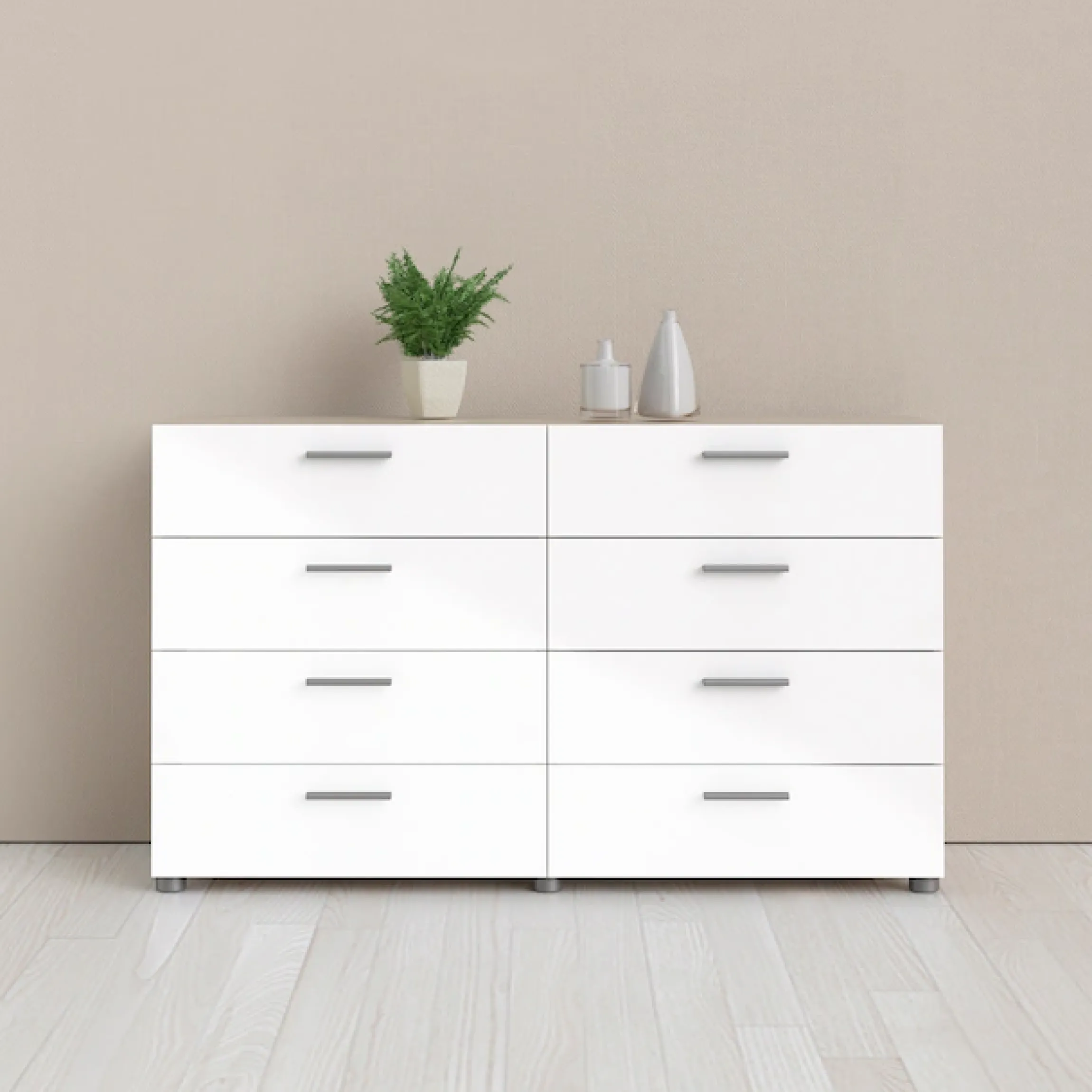 Home affaire Kommode »Pepe, Aufbewahrung, Schubladenschrank, Stauraum« Sideboard mit 8 Schubläden, Breite 140 cm, Höhe 82 cm