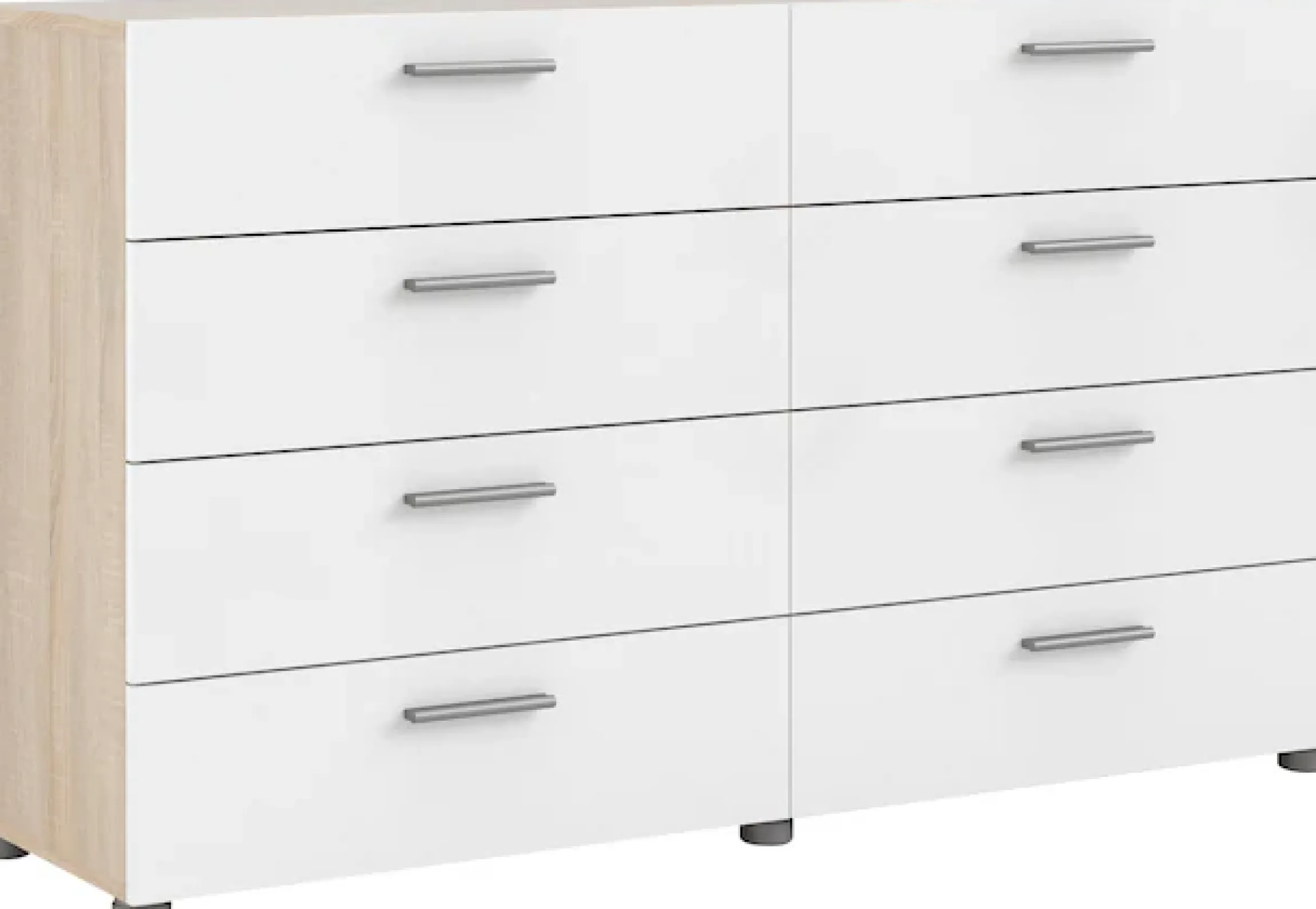 Home affaire Kommode »Pepe, Aufbewahrung, Schubladenschrank, Stauraum« Sideboard mit 8 Schubläden, Breite 140 cm, Höhe 82 cm