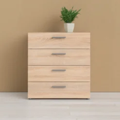 Home affaire Kommode »Pepe, Aufbewahrung, Schubladenschrank, Stauraum« Sideboard mit 4 Schubläden, Breite 80 cm, Höhe 68 cm