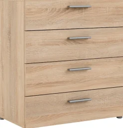 Home affaire Kommode »Pepe, Aufbewahrung, Schubladenschrank, Stauraum« Sideboard mit 4 Schubläden, Breite 80 cm, Höhe 68 cm