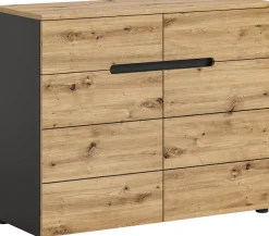 Home affaire Kommode »REHAT, TOPSELLER!, Breite 100cm,2 Türen, 2 Schubkästen, 4 Fächer« in verschiedenen Farben erhältlich,Schuhschrank, Schuhkommode, Garderobenschrank, Anrichte