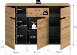 Home affaire Kommode »REHAT, TOPSELLER!« in verschiedenen Ausführungen erhältlich,Sideboard, Anrichte, Schrank, Board, Highboard