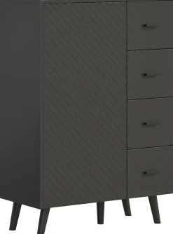 Home affaire Kommode »RHOMBUS,hochwertige MDF-Front mit Karo-Optik« 1 Stk. tlg. Kommode, Anrichte, Wohnzimmer, Esszimmer