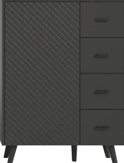 Home affaire Kommode »RHOMBUS,hochwertige MDF-Front mit Karo-Optik« 1 Stk. tlg. Kommode, Anrichte, Wohnzimmer, Esszimmer