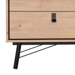 Home affaire Kommode »Ry Aufbewahrung, Schubladenschrank, Stauraum,« Sideboard mit 6 Schubladen, Breite 150 cm, Höhe 95 cm, Massivholzbeine