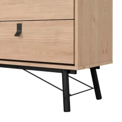 Home affaire Kommode »Ry Aufbewahrung, Schubladenschrank, Stauraum,« Sideboard mit 6 Schubladen, Breite 150 cm, Höhe 95 cm, Massivholzbeine