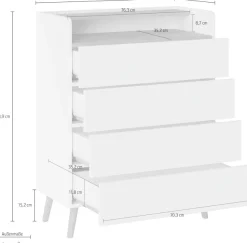 Home affaire Kommode »Scandi« Höhe 60 cm