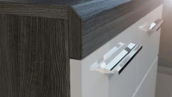 Home affaire Kommode »SIENA, Breite 60 cm, 2 Türen, 2 Einlegeböden, 3 Fächer« hochwertige Rillenfräsung in MDF Front,Schuhkommode, Schuhschrank, Anrichte, Sideboard