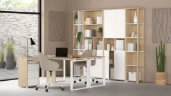Home affaire Kommode »Sign Sideboard mit Ablageregal für Akten, Bücher« mit 2 Türen, dahinter 2 Einlegeböden, Höhe 123 cm, Breite 80 cm