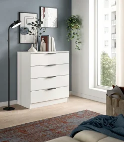 Home affaire Kommode »SKARDE, Breite 74 cm, 4 Schubkästen, viel Stauraum« in verschiedenen Farben und Breiten erhältlich, individuell einsetzbar,Sideboard, Anrichte, Schubkastenkommode, Schrank,