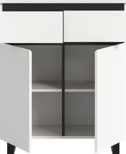 Home affaire Kommode »TOMA, Höhe: 99cm, mit Metall-Kufen-Fuß, 2 Türen, 2 Schubkästen« Anrichte, Sideboard, Schrank, Board, Highboard