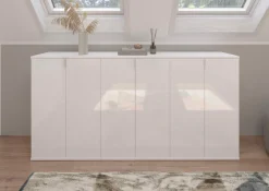 Home affaire Kommode »Trondheim, Breite 30 cm, 1 Tür, 3 Einlegeböden, 4 Fächer« Türanschlag wechselbar, Garderobenkommode, Schuhschrank, Schuhkommode