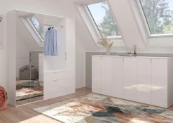 Home affaire Kommode »Trondheim, Breite 30 cm, 1 Tür, 3 Einlegeböden, 4 Fächer« Türanschlag wechselbar, Garderobenkommode, Schuhschrank, Schuhkommode