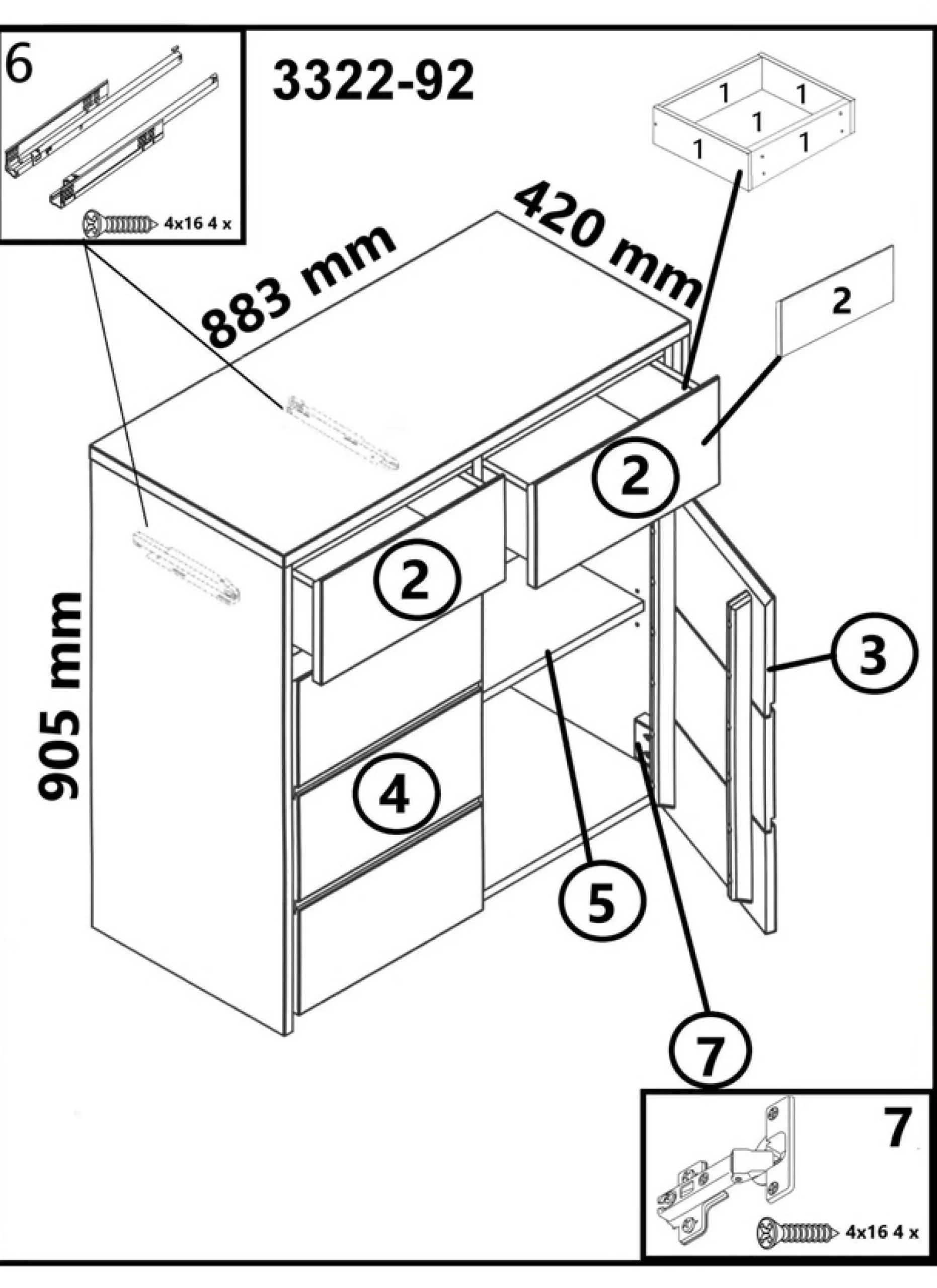 Home affaire Kommode »Zetra Schubladenschrank, 2 Schubladen/2 Türen mit Soft-Close-Function« Fertig montiert, Eiche Massivholz, Breite 88 cm