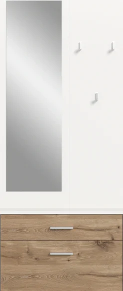 Home affaire Kompaktgarderobe »Morrea, Höhe 190 cm, 1 Schubkästen, 6 Haken, 1 Kleiderstange, 7 Fächer« 1 Stk. tlg. schmale Garaderobe, Stauraum, Flur, Diele