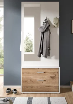 Home affaire Kompaktgarderobe »Morrea, Höhe 190 cm, 1 Schubkästen, 6 Haken, 1 Kleiderstange, 7 Fächer« 1 Stk. tlg. schmale Garaderobe, Stauraum, Flur, Diele