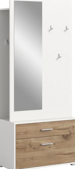 Home affaire Kompaktgarderobe »Morrea, Höhe 190 cm, 1 Schubkästen, 6 Haken, 1 Kleiderstange, 7 Fächer« 1 Stk. tlg. schmale Garaderobe, Stauraum, Flur, Diele
