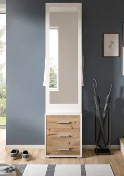 Home affaire Kompaktgarderobe »Morrea, Höhe 190 cm, 3 Schubkästen, 3 Haken, 1 Kleiderstange« 1 Stk. tlg. schmale Garaderobe, Stauraum, Flur, Diele