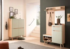 Home affaire Kompaktgarderobe »Torge, Garderobe mit Stauraum, Garderobenschrank im Scandic Design« in zwei Farben, viel Stauraum, 107 cm breit, für kleine Räume geeignet