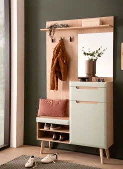 Home affaire Kompaktgarderobe »Torge, Garderobe mit Stauraum, Garderobenschrank im Scandic Design« in zwei Farben, viel Stauraum, 107 cm breit, für kleine Räume geeignet