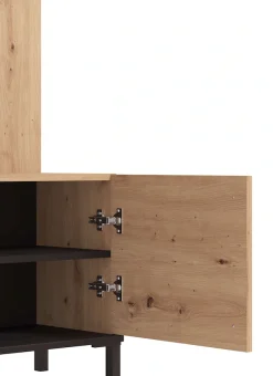 Home affaire Kompaktgarderobe »Nino Flurgarderobe, Dielenschrank, Flurmöbel, Garderobe, Breite 135 cm« Schuhschrank, Spiegel, Haken, viel Stauraum, ideal für kleine Räume