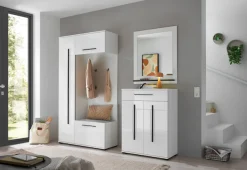 Home affaire Kompaktgarderobe »Cantara Flurgarderobe, modern, 2 Farben, 111 cm breit« vielseitig einsetzbar, unterschiedliche Stauraummöglichkeiten