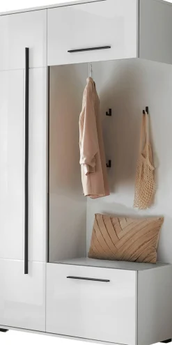 Home affaire Kompaktgarderobe »Cantara Flurgarderobe, modern, 2 Farben, 111 cm breit« vielseitig einsetzbar, unterschiedliche Stauraummöglichkeiten