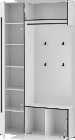 Home affaire Kompaktgarderobe »Cantara Flurgarderobe, modern, 2 Farben, 111 cm breit« vielseitig einsetzbar, unterschiedliche Stauraummöglichkeiten