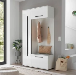Home affaire Kompaktgarderobe »Cantara Flurgarderobe, modern, 2 Farben, 111 cm breit« vielseitig einsetzbar, unterschiedliche Stauraummöglichkeiten