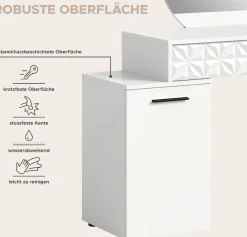 Home affaire Konsolentisch »Frisierkommode, Frisiertisch, Schminktisch, inklusive Spiegel« 1 Schubkasten, 1 Tür, 3 Fächer