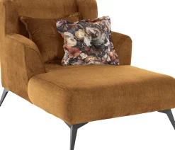 Home affaire Loveseat »Baggio Mega Sessel für Komfort und Entspannung, zeitlos und modern« Zierkissen inklusive, schwarze Metallfüße