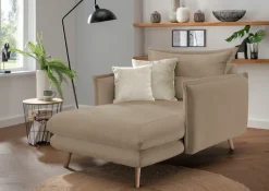 Home affaire Loveseat »Lazio, 111 cm breit, modern und bequem« Webstoff, inkl. Rücken- und Zierkissen
