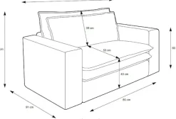 Home affaire Loveseat »PIAGGE« Hochwertiger Cord, trendiger Loveseat