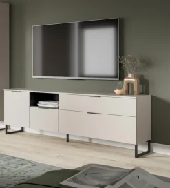 Home affaire Lowboard »ADIO, Breite 185 cm, 2 Klappen, 1 Schubkasten, 1 Tür, mit Metall-Kufen« 1 Stk. tlg. Sideboard, Kommode, TV-Schrank, Schrank, Wohnzimmerschrank, Anrichte