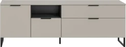 Home affaire Lowboard »ADIO, Breite 185 cm, 2 Klappen, 1 Schubkasten, 1 Tür, mit Metall-Kufen« 1 Stk. tlg. Sideboard, Kommode, TV-Schrank, Schrank, Wohnzimmerschrank, Anrichte