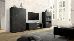 Home affaire Lowboard »Basic Breite 140 cm, TV-Board 1 Tür, 2 offene Fächer (Glasboden),« TV-Kommode, Metallgriff, moderne Rahmenoptik, Farbauswahl