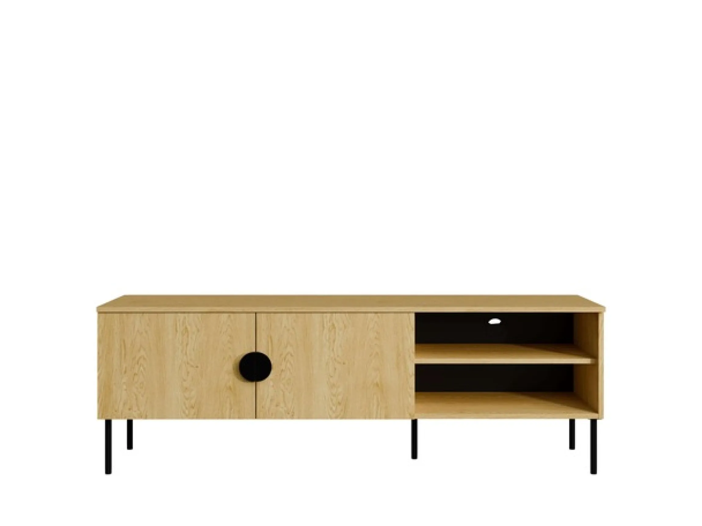 Home affaire Lowboard »BELLOT TV-Schrank mit 2 Türen, Maße B/T/H: 160/40/53,6 cm« 1 Stk. tlg. in baltischer Eichenfarbe, mit holzähnlicher Struktur