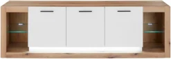 Home affaire Lowboard »Brixen, moderner TV-Schrank, Kommode in Eiche Evoke Dekor mit Weiß« Metallgriffe, ausreichend Stauraum, vielseitig einsetzbar