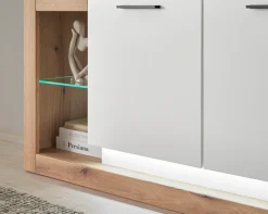 Home affaire Lowboard »Brixen, moderner TV-Schrank, Kommode in Eiche Evoke Dekor mit Weiß« Metallgriffe, ausreichend Stauraum, vielseitig einsetzbar