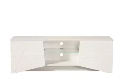 Home affaire Lowboard »Cadiz TV-Board« TV-Kommode mit Hochglanzfronten und Fräsungen, Glasboden