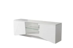Home affaire Lowboard »Cadiz TV-Board« TV-Kommode mit Hochglanzfronten und Fräsungen, Glasboden