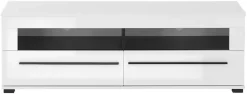 Home affaire Lowboard »Cantara, TV-Unterteil modern, Kommode in Eiche Evoke, Weiß o Kaschmir« schwarze Stangengriffe, ausreichend Stauraum, vielseitig einsetzbar