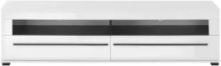 Home affaire Lowboard »Cantara, TV-Unterteil modern, Kommode in Eiche Evoke, Weiß o Kaschmir« schwarze Stangengriffe, ausreichend Stauraum, vielseitig einsetzbar