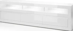 Home affaire Lowboard »Carat« Breite 217 cm, Zierleiste 1x betonfarben und 1x weiß